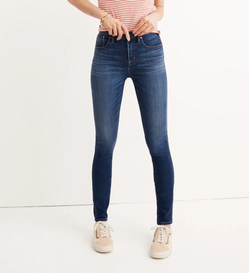 MADEWELL 10'' High Rise Skinny Jeans Danny Wash TENCEL™ Denim Edition Size 27